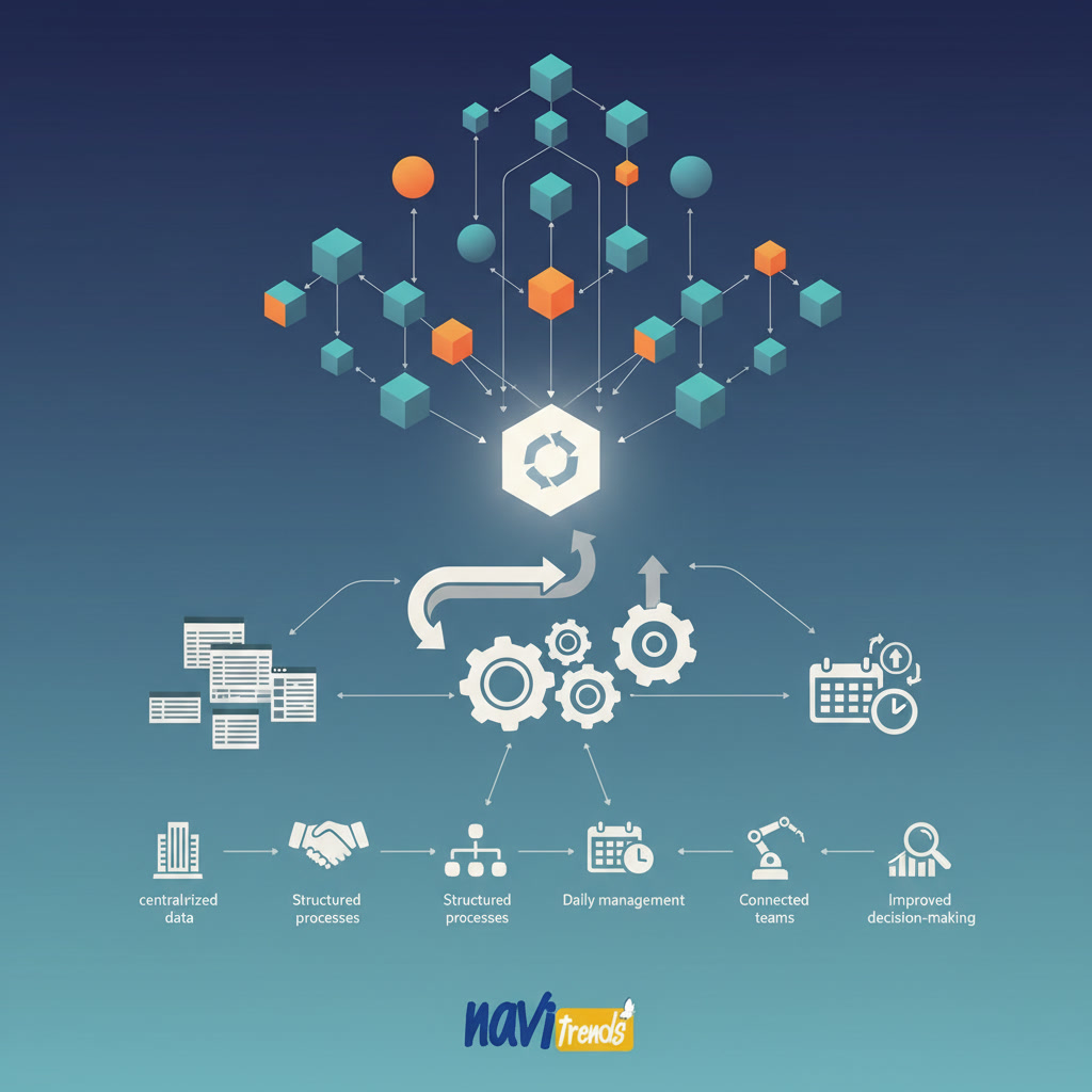 Pourquoi intégrer un ERP dans une entreprise : centralisation et automatisation des processus (Navitrends)